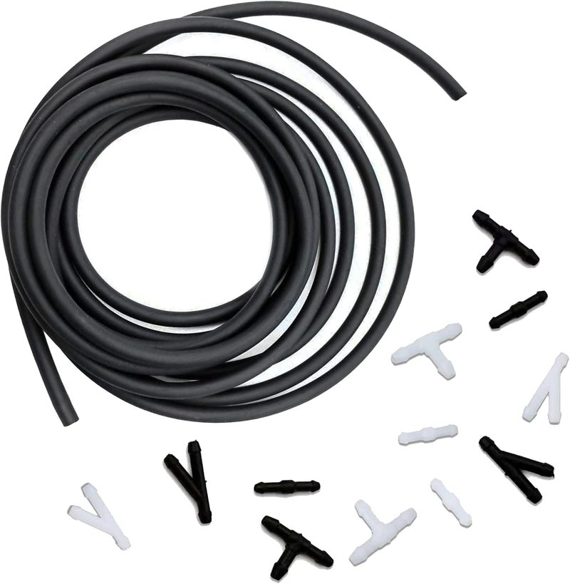 OSIFIT Windshield Washer Hose Kit-158 Inch (4M) Universal Washer Fluid Hose With 12pcs Hose Connector,Connects The Water Tank And The Water Nozzle,Suitable For Most Cars, Suvs, Trucks - Image 1